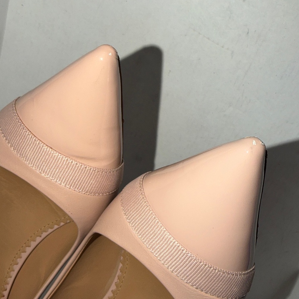 SOLD🔥🔥🔥Tory Burch Penelope Grosgrain Cap-Toe Pink Patent Leather Heels Pumps - Picture 6 of 12